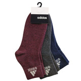Adidas Ankle Length Cotton Socks Pack of 3 - Mel/Anthra Mel/Coll Navy