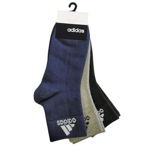 Adidas Unisex Ankle Length Cotton Socks Multicolored Pack of 3
